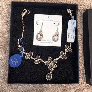 NWT Sterling Silver Gemstone Necklace and Earrings